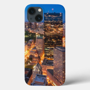 Boston's skyline at dusk iPhone 13 case
