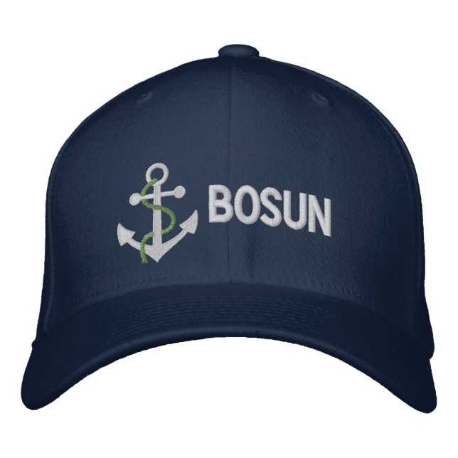 BOSUN Yacht Embroidered Cap Blue (Front)