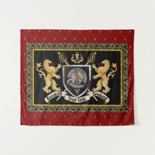 Boswell Clan Badge & Motto w/Lions Tapestry