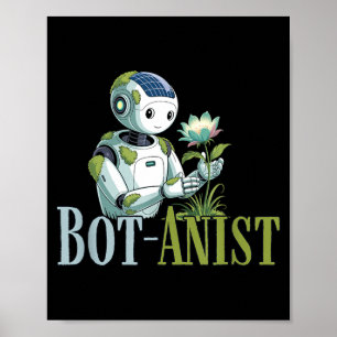Bot-Anist Solarpunk Robot Earth Day Green Future Poster