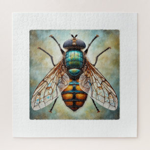 Bot fly dorsal view 251024IREF249 - Watercolor Jigsaw Puzzle