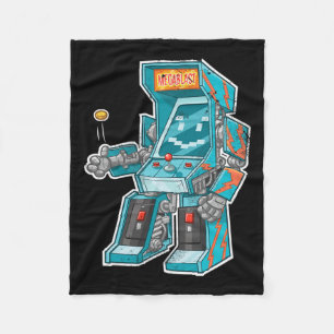 Bot- Video Game Cabinet With Joystick In Disguise Fleece Blanket