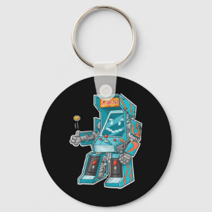 Bot- Video Game Cabinet With Joystick In Disguise Key Ring