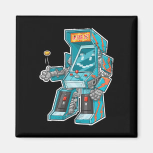 Bot- Video Game Cabinet With Joystick In Disguise Magnet