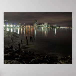 Botafogo Bay Night Poster
