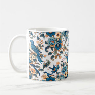 Botanic Bird William Morris Vintage Illustration  Coffee Mug