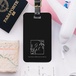 Botanic Crest   Timeless Monogram Luggage Tag