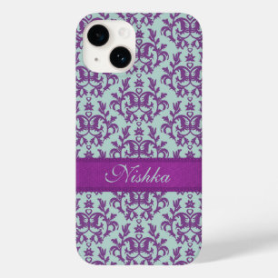 Botanic damask purple emerald iphone Case-Mate iPhone 14 case