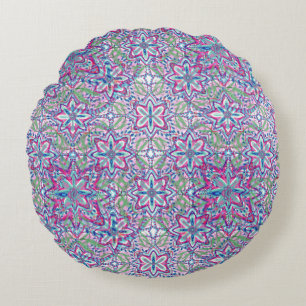 Botanic Kaleido Bloom Round Cushion