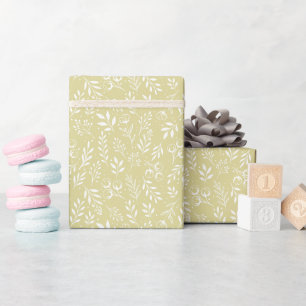 Botanic Pattern Muted Yellow - Wrapping Paper Roll