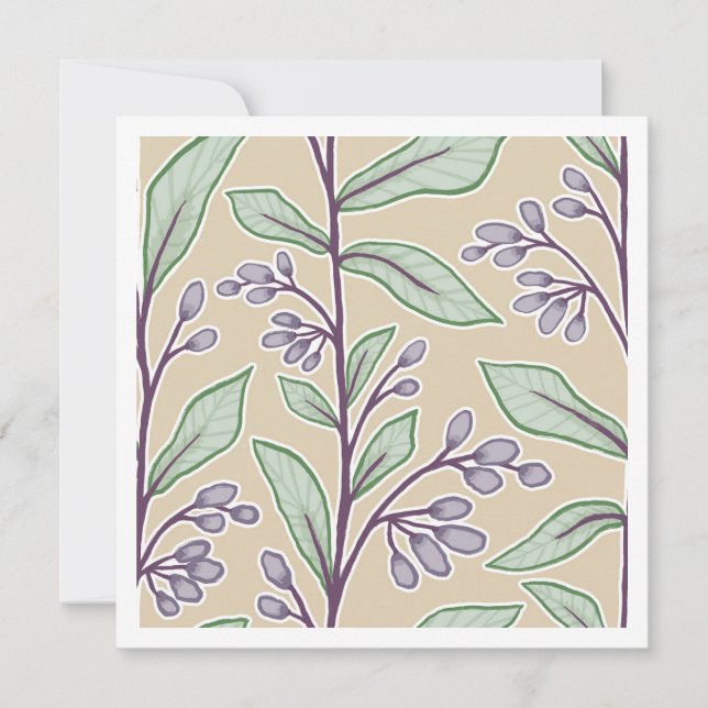 Botanic Reverie Soft Meadow Florals Botanical Card (Front)