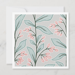 Botanic Reverie Soft Sage Blush Florals Botanical Card