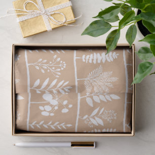 Botanic Rhythm Botanical Silhouettes Orange Tan Tissue Paper