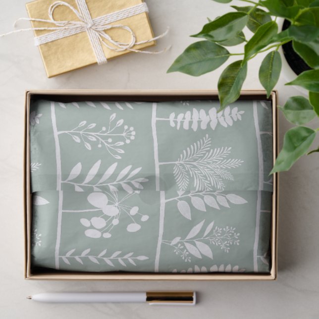 Botanic Rhythm Botanical Silhouettes Soft Sage Tissue Paper (Gift)