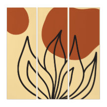Botanic Symmetry Abstract Line Art Wall Prints