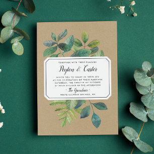 Botanica Kraft Wedding Invitation
