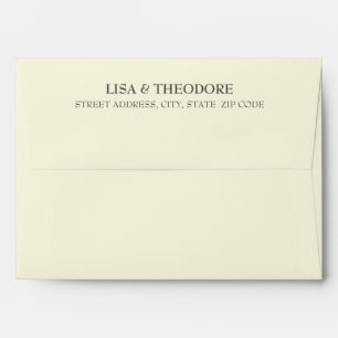 Botanica Yellow Vintage Flower Wedding   A7 Envelope