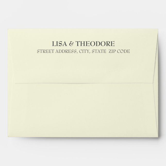 Botanica Yellow Vintage Flower Wedding | A7 Envelope (Back (Top Flap))