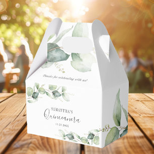 Botanical 15th Birthday Eucalyptus Quinceanera Favour Box