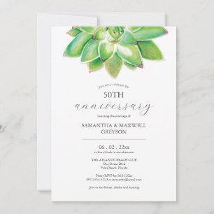 Botanical 50th Wedding Anniversary Invitations