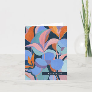 Botanical Abstract Art Custom Greeting Card