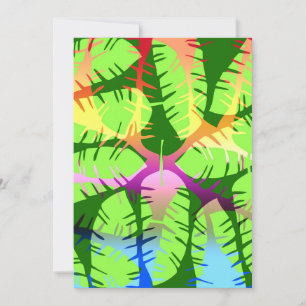 BOTANICAL ABSTRACT BANANA LEAVES  HOLIDAY CARD