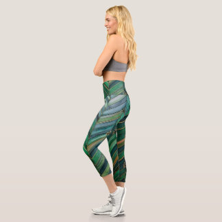 Botanical Abstract Geometric Yoga Leggings