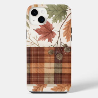 Botanical Abstract Laptop Sleeve – Earthy Leaves iPhone 14 Plus Case