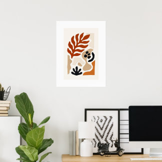Botanical Abstract Leaf Print | Modern Scandinavia