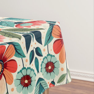 Botanical AI Floral Elegance Premium Tablecloth