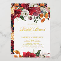 Botanical Amaryllis and Mums Floral Bridal Brunch
