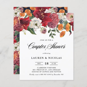 Botanical Amaryllis Couples Shower Invitation