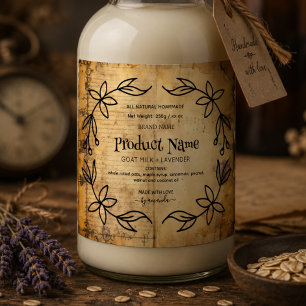 Botanical Antique paper Apothecary Style Labels