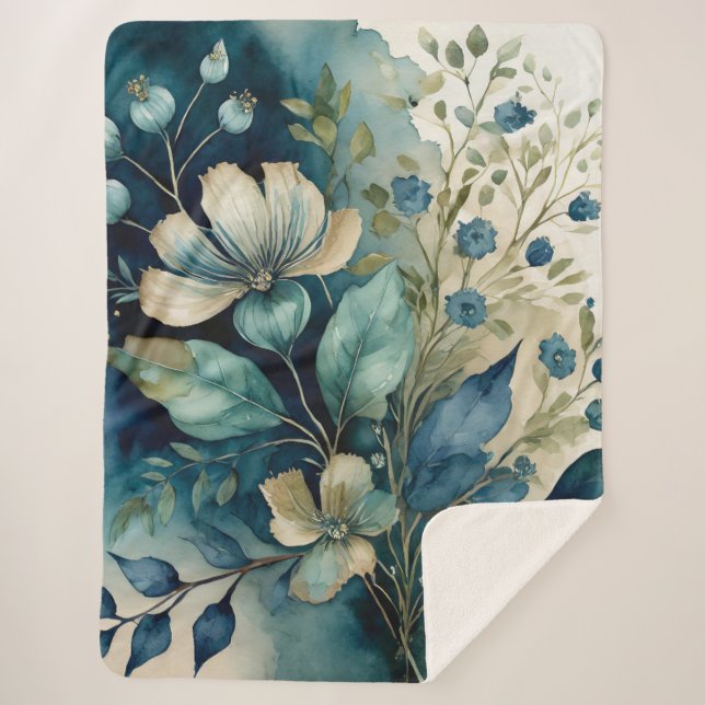 Botanical Arboretum Sherpa Blanket (Front)