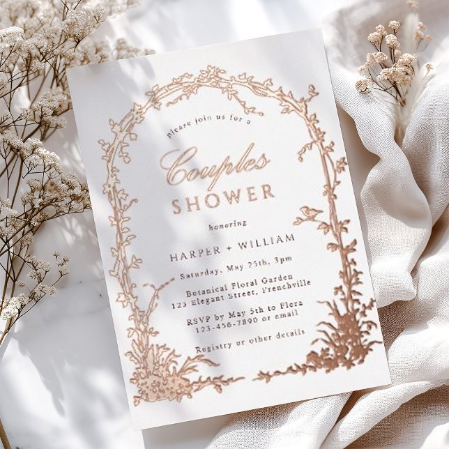 Botanical Arch Garden Couples Shower Rose Gold (Creator Uploaded)