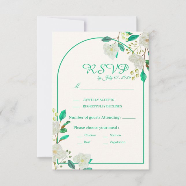 Botanical Arch RSVP Card (Front)