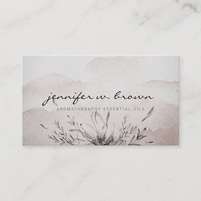 Botanical Aromatherapy Blends Business Card (Front)