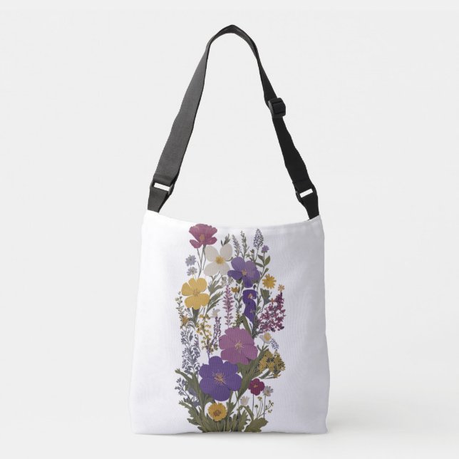 Botanical Art  Crossbody Bag (Front)