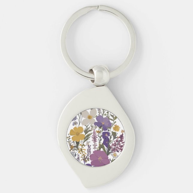 Botanical Art  Key Ring (Front)