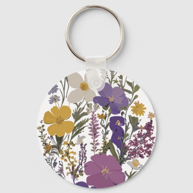 Botanical Art  Key Ring (Front)