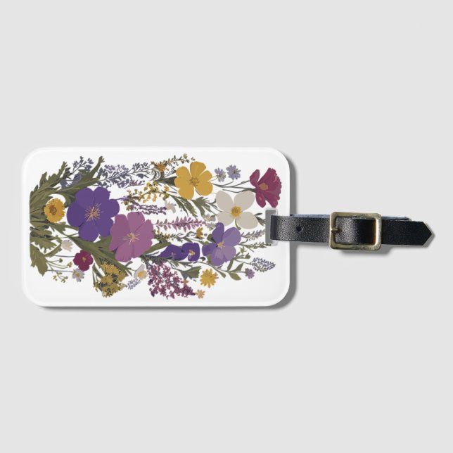 Botanical Art Luggage Tag (Front Horizontal)