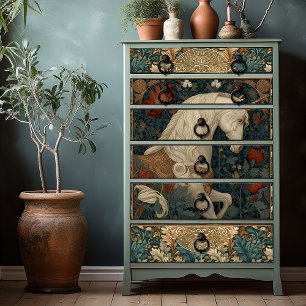 Botanical Art Nouveau Unicorn Tissue Paper