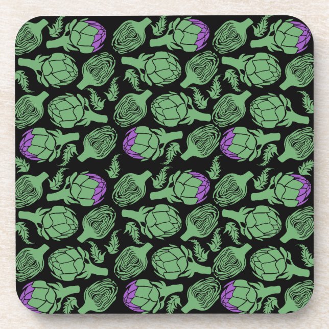 Botanical Artichoke Art Home Decor Coaster (Front)