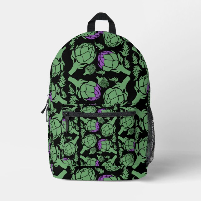 Botanical Artichoke Art Home Decor Printed Backpack (Front)