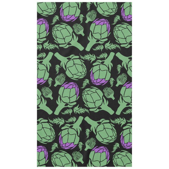 Botanical Artichoke Art Home Decor Tablecloth (Front)