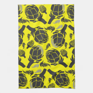 Botanical Artichoke Art Home Decor Tea Towel