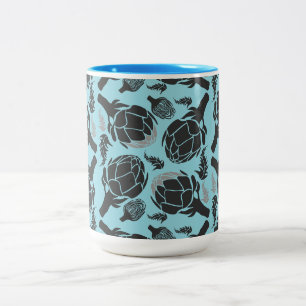 Botanical Artichoke Art Home Decor Two-Tone Coffee Mug