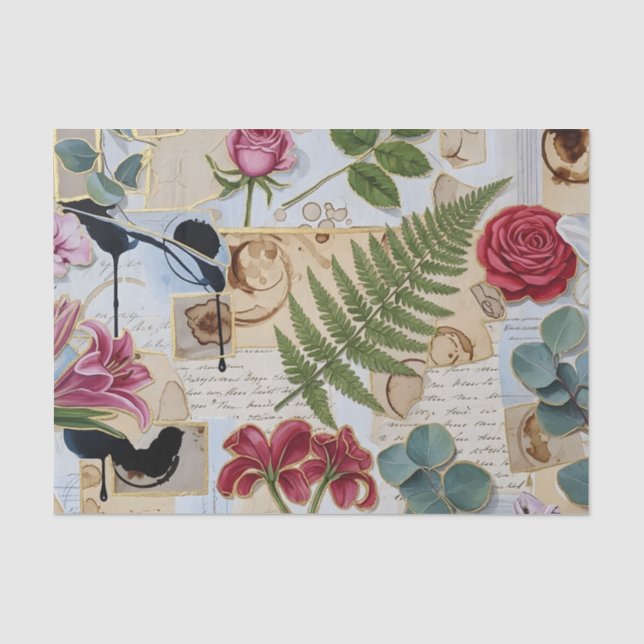 Botanical-Artisan Collage Tissue Paper (Front)