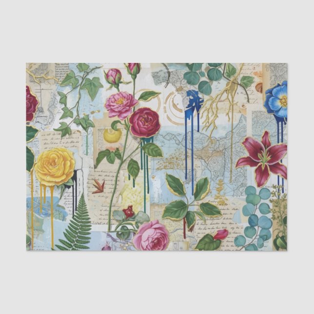 Botanical-Artisan Collage Tissue Paper (Front)