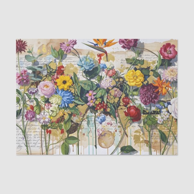 Botanical-Artisan Collage Tissue Paper (Front)
